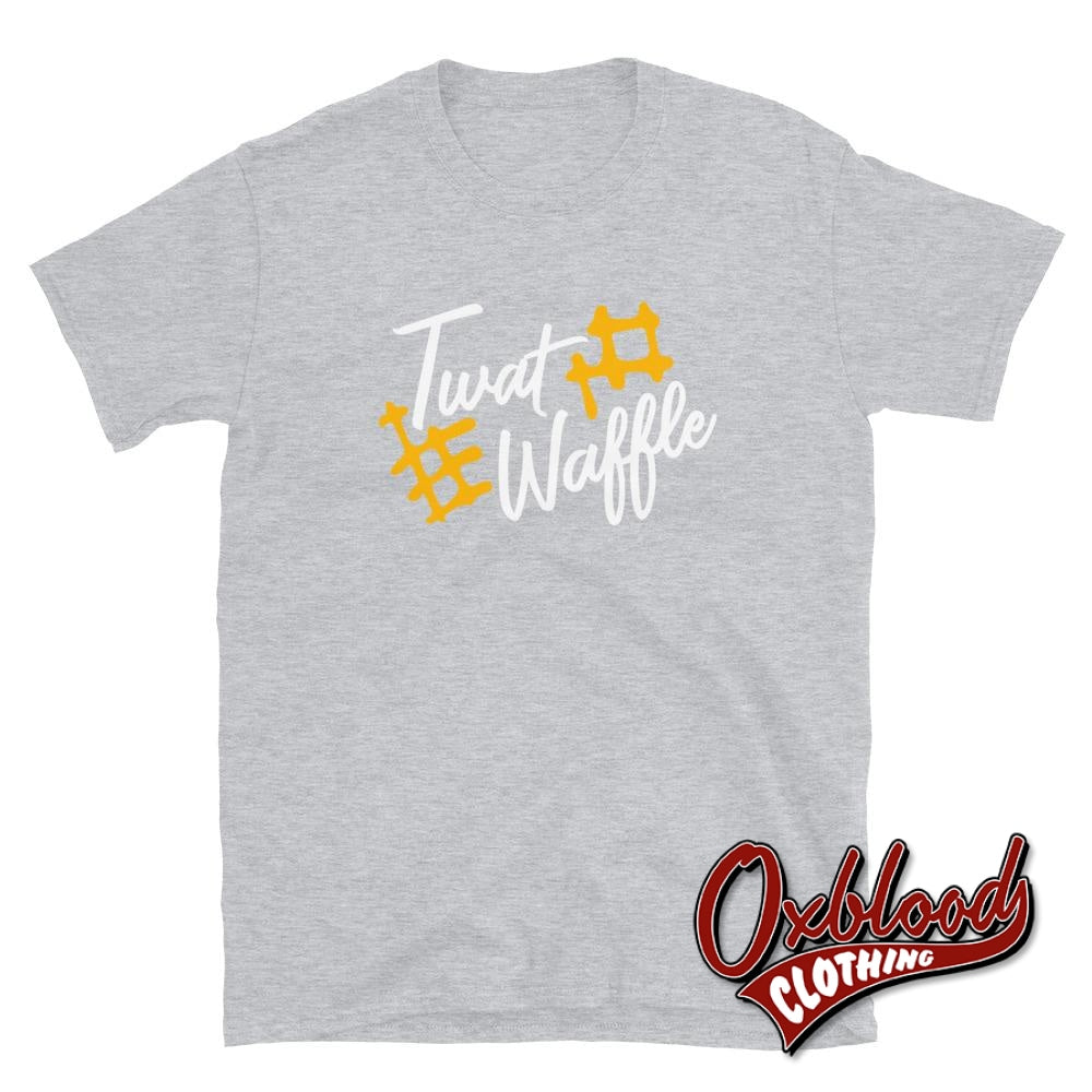 Twatwaffle T-Shirt - Funny Twat Waffle Obscene Rude Shirts Sport Grey / S