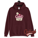 Load image into Gallery viewer, Unisex Hey Cuntmuffin Hoodie Maroon / S
