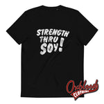 Load image into Gallery viewer, Vegan Skinhead Strength Thru Soy Organic Cotton T-Shirt - Straight Edge Lifestyle Black / S
