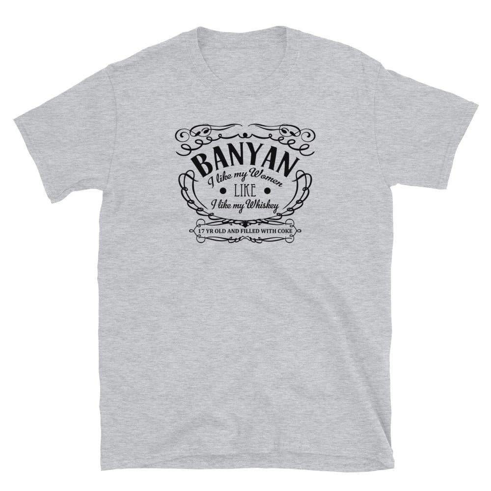 White Original Banyan Whiskey T-Shirt Sport Grey / S
