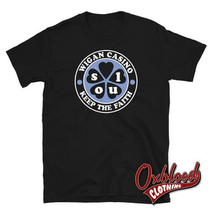 Wigan Casino - Keep The Faith T-Shirt Mod Clothes Black / S