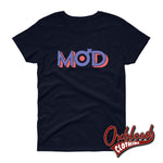 Load image into Gallery viewer, Womens Mods Arrow Raf Bullseye Target T-Shirt - 60S Clothing Navy / S
