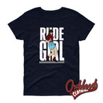 Load image into Gallery viewer, Womens Short Sleeve Rude Girl T-Shirt Navy / S
